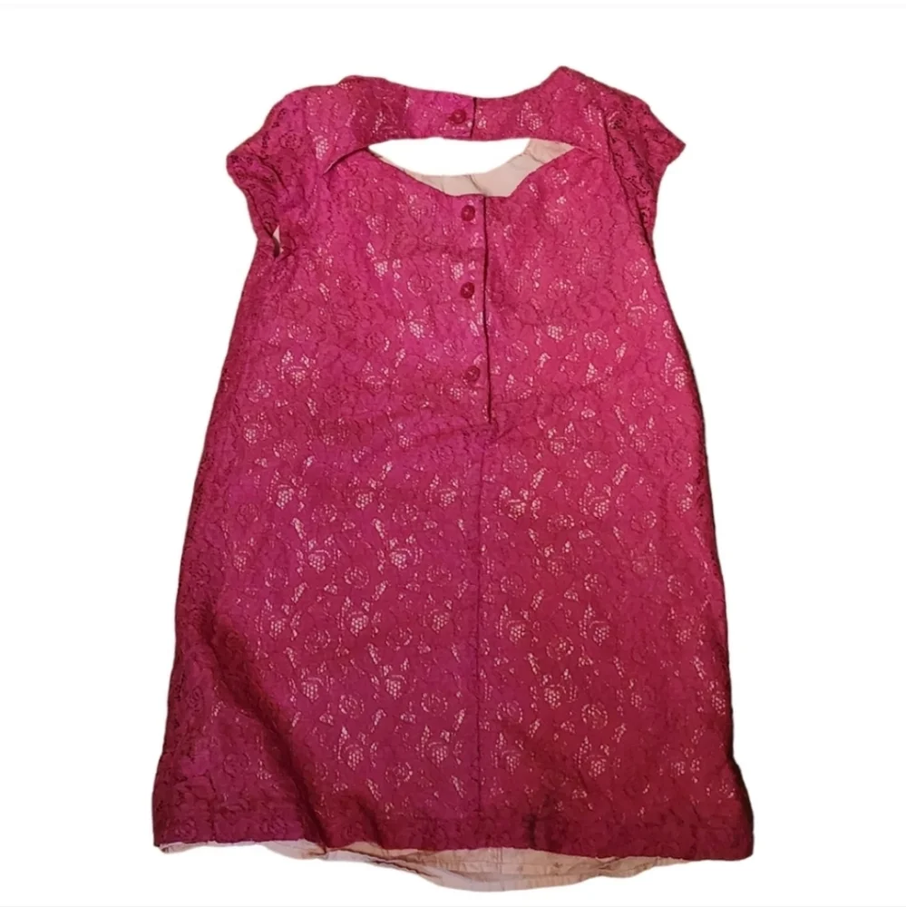 💖 Fuchsia Lace Dress – Girls 8